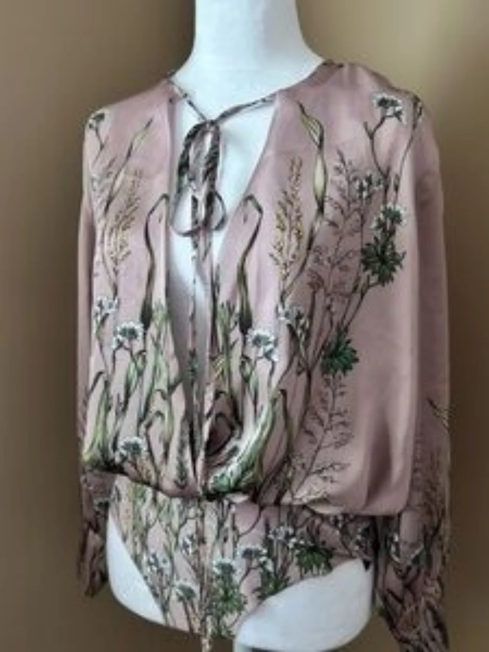Zara Floral Satin Like Ladies Top - Picture 1 of 5